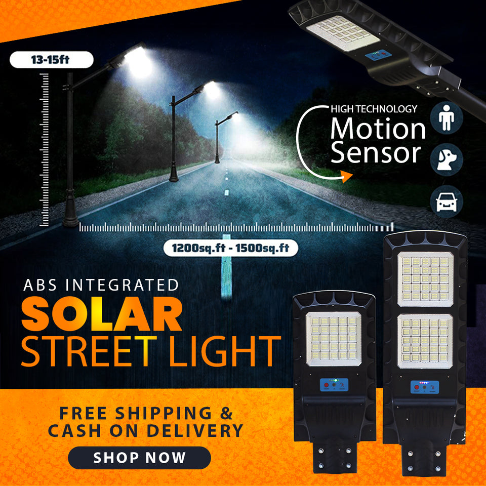 Integrated Solar Street Light (ABS Plastic Material)